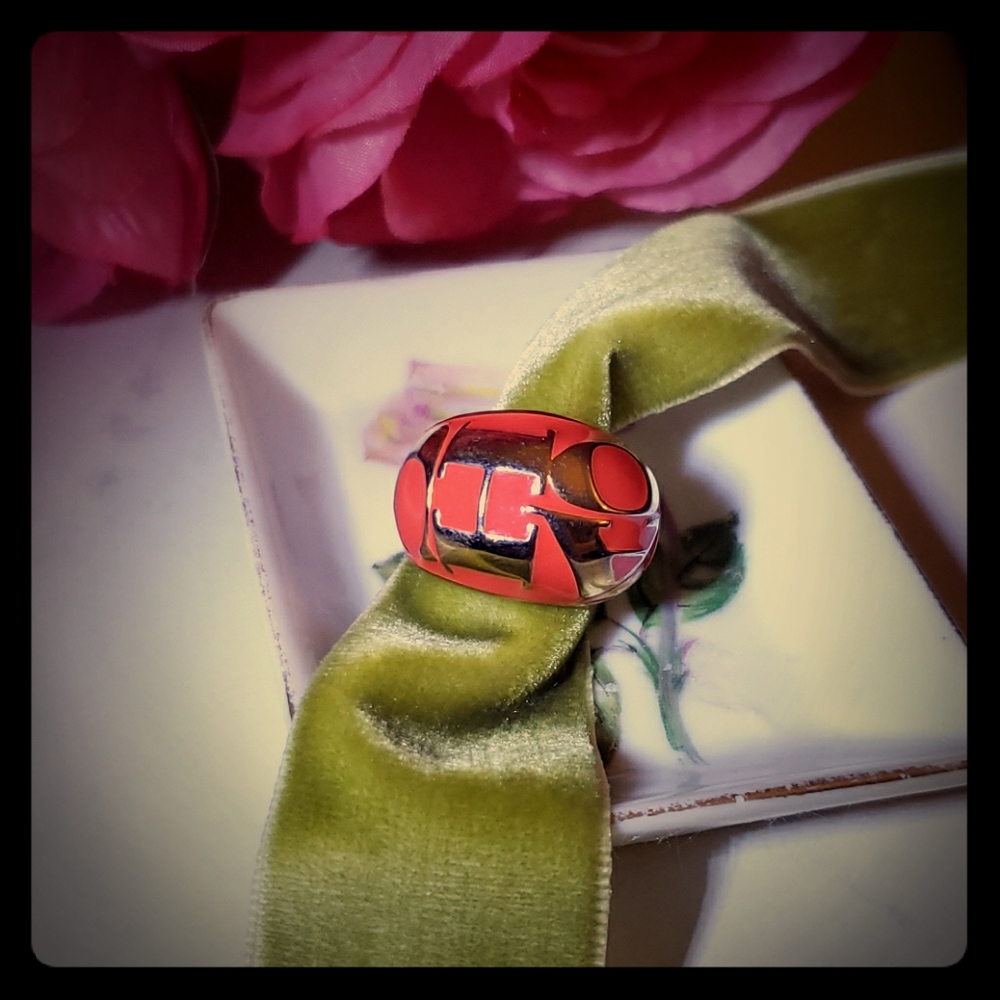 Coach Dome Ring Orange